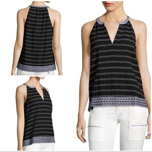 SOFT Joie Aztec Embroidered  V Neck Tank Blouse XS​​​​​